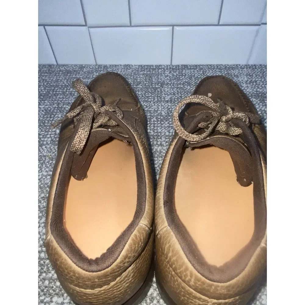 SAS Mens Shoes Tie Up Loafers Brown Leather Sz 11.5 S Soft Comfort Shoes‎ S6